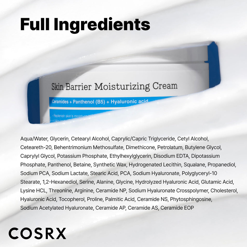 COSRX Skin Barrier Moisturizing Body Cream | 100-Hour Hydration For Dry to Extremely Dry Skin, with Ceramide & Hyaluronic Acid | Unscented, Non-Greasy | 15.2 fl oz, Korean Skin Care