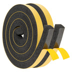 YoleShy Window Air Conditioner Foam Tape 2 Pcs 1 Inch Wide x 1 Inch Thick Weather Stripping Door Seal Strip for Insulation, Weatherstrip, Gap Blocker,Total 13 Feet Long(6.5ft x 2 Rolls)
