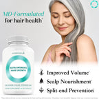 Women's Balance Hair Growth Supplements, Ages 45 and Up, Customer Proven for Visibly Thicker Hair and Scalp Coverage, Soy-Free, Made with 26 Ingredients Including Beta Carotenes - 1 Month Supply