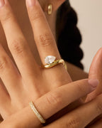 PAVOI 14K Yellow Gold Plated Pear Solitaire Premium Cubic Zirconia