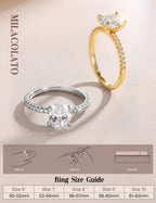 MILACOLATO Engagement Rings for Women Non Tarnish 14K Gold Plated Bridal Rings Sets Dainty Oval Cut CZ Wedding Ring Set Stackable Eternity Promise Rings for Her Size 6