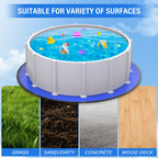 TIXANF 18FT Pool Ground Cloth, 12x12 Mesh Heavy Duty Pool Liner Pad with Anti-Aging PE, Stainless Steel Grommets, Puncture Resistant Under Mat for Above Ground Pools, Tarp for Under Pool