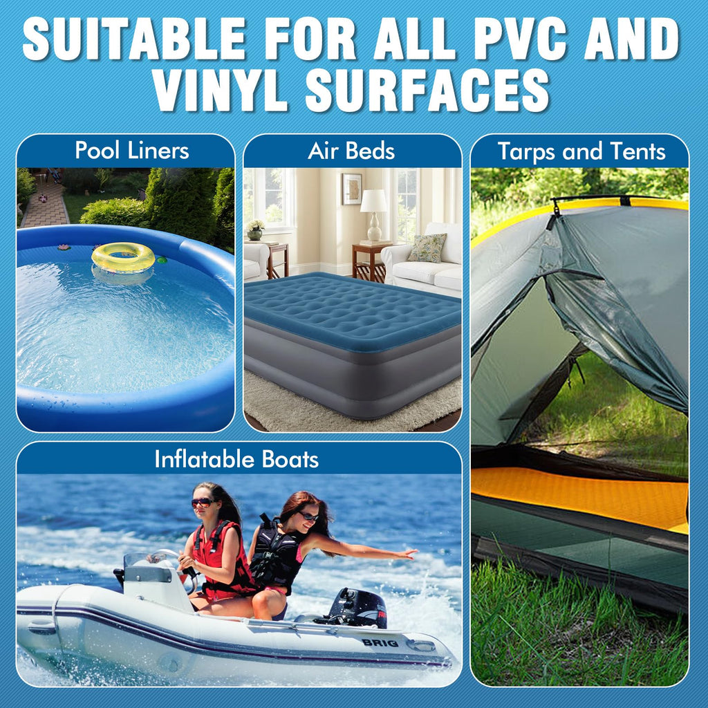 Vinyl Cement, Vinyl Glue for Inflatables, Waterproof Adhesive, High Strength PVC Cement for a Variety of Pool Liners, Tarps, Hot Tubs, Air Mattresses (4.4 oz.)