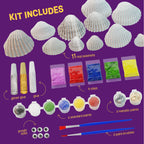 Dan&Darci Kids Sea Shell Painting Kit - Arts & Crafts Gifts for Boys and Girls - Craft Activities Kits - Creative Art Activity Gift Toys for Age 6, 7, 8, 9, 10, 11 & 12 Year Old 8-12