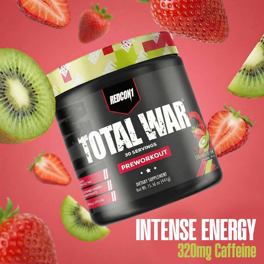 REDCON1 Total War Pre Workout Powder | Blue Lemonade | 320mg Caffeine + Citrulline Malate + Beta Alanine (30 Servings)
