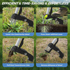 KXGBARN Stand Up Weed Puller Tool, Long Handle Garden Weeder with 4 Stainless Steel Claws, 39.3" Heavy Duty Weed Remover Tool for Lawn & Yard, Pull Weeds by Root Without Bending