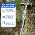 aiGear Tactical Stick Hiking Walking Staff - Trekking Poles Tactical Staff Adjustable Hiking Stick Gear for Outdoor Survival Camping Hiking