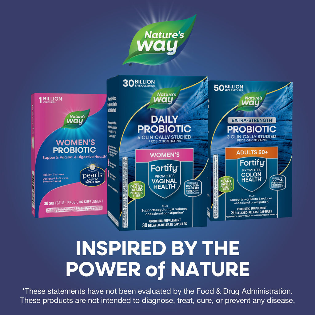 Nature’s Way Fortify Women’s Probiotic, 30 Billion Live Cultures, 11 Strains, Prebiotic, 30 Capsules
