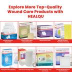 Healqu Silk Like Medical Tape - Durable Cloth Medical Tape - 1 in x 10yd, 4 Rolls - Surgical Tape Woven for Strongly Holding Large Dressings, Securing Splints, and Ideal for Long-Term Care