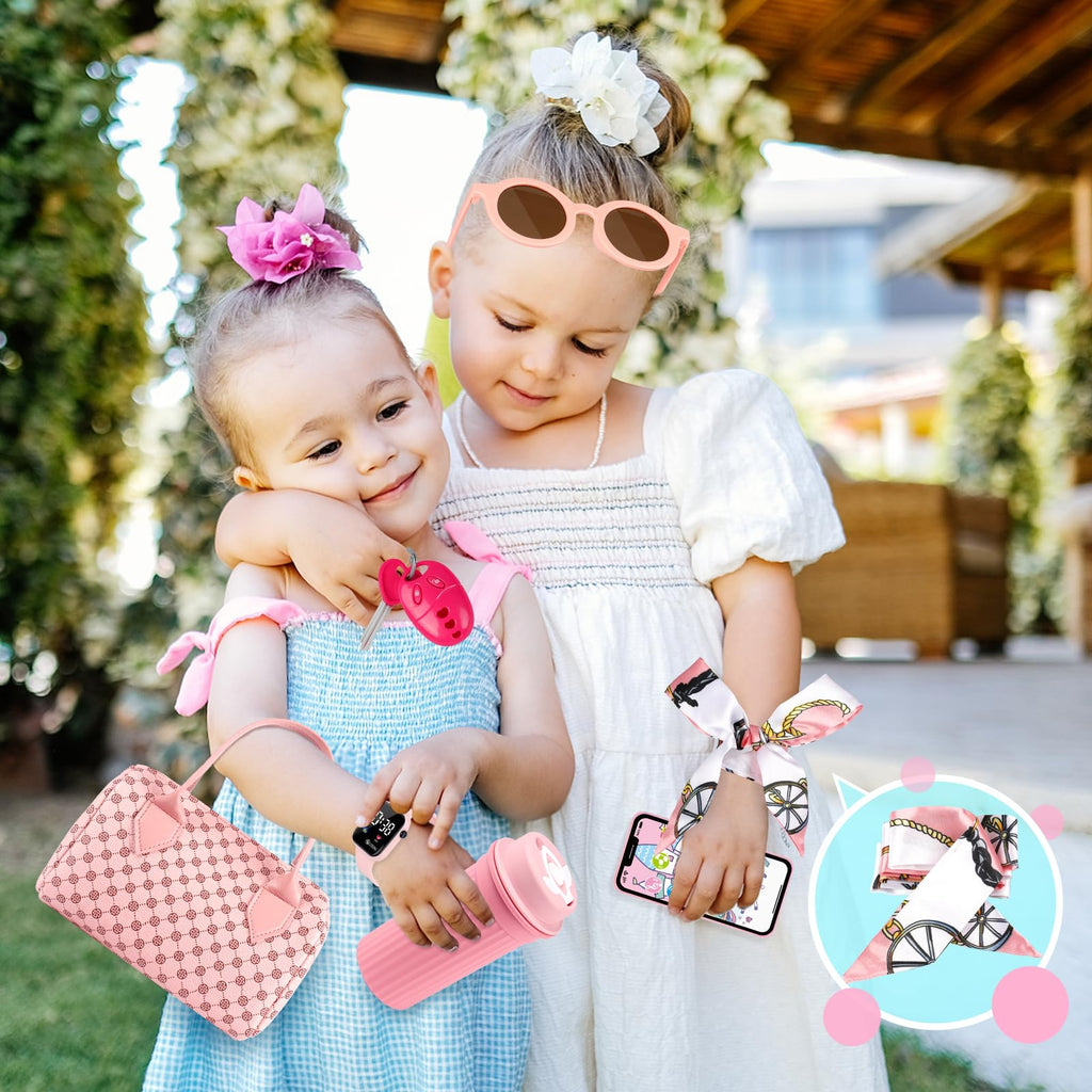 Oisacirg Play Purse with Watch, Phone, Pretend Play Toys for Girls Ages 3-8
