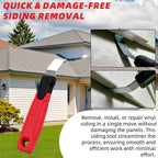 TonGass 2-Pack Vinyl Siding Removal Tool with Extra Long Non-Slip Grip Handle, Steel Blade Vinyl Installation and Removal Tool, The Ultimate Vinyl Siding Zip Tool, Avoid Damaging Vinyl Siding Tool