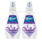 Crest 3D White Mouthwash, Teeth Whitening for Adults, 1L, 2 Pack, Alcohol Free Mouth Rinse, Breath Freshener, Antibacterial, Antiseptic, Bad Breath Treatment, Peroxide Free, Clean Mint