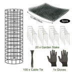 Augshy 10-Pack Tree Trunk Protectors, 17 × 13 Inch Expandable Metal Guard