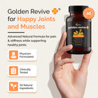 UpWellness Golden Revive + Joint Support Supplement Featuring Turmeric with Black Pepper, Quercetin, and Magnesium- Turmeric Boswellia Supplement - 6 Active Ingredients - 60 Capsules, 5 Pack