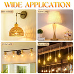 GvvooHome Edison Bulbs, E26 LED Bulb 60 watt Equivalent, Non-Dimmable, Soft White 2700K, ST58 Vintage Light Bulbs, 90+ CRI, 6W 600LM, E26 Medium Base, Clear Glass, 12 Pack