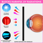 Super Sunnies Tanning Bed Goggles FDA Compliant UV & Red Light Therapy Protection - Assorted Colors 12 Pack