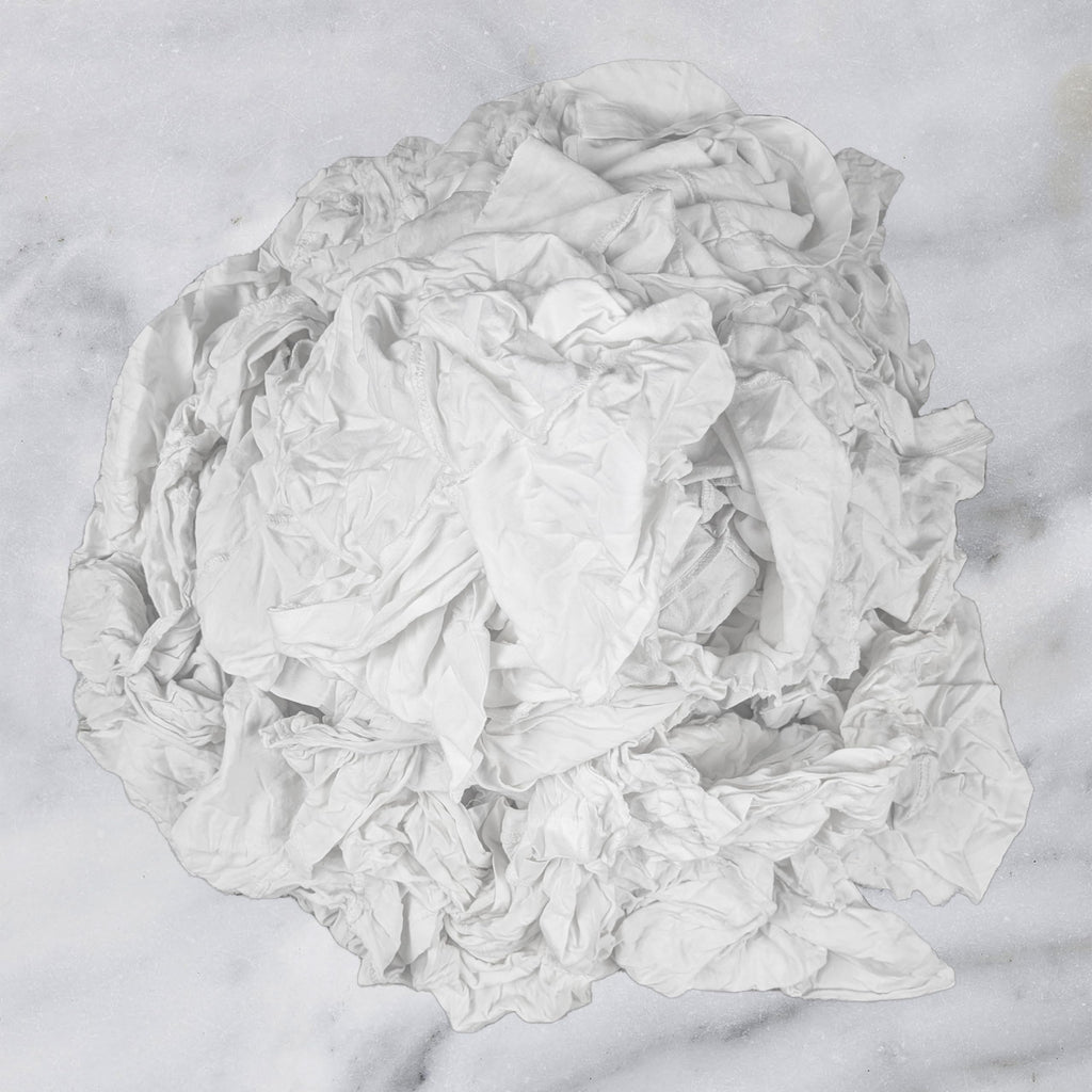 SupremePlus Recycled White T Shirt Rags Box (10 lbs.) – Shop Rags Bulk for Oil, Stain, Grease, Paint, and Auto Cleaning - Multipurpose