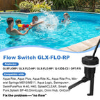 GLX-FLO-RP Flow Switch for Hayward Goldline Aquarite Salt Systems - Pool Flow Sensor with 15ft Cable - Replaces GLXFLORP - Protects Salt Cell & Chlorine Generator