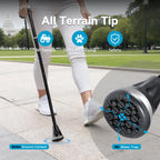 REHAND Walking Cane - Foldable, Adjustable, Collapsible Walking Canes for Men & Women, Heavy Duty All Terrain Tip, with Travel Bag | Walking Sticks for Seniors & Adults [Pink]