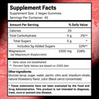 Magnesium Glycinate Gummies, 1000 mg - Magnesium Supplement to Support Relaxation, Heart Health - Chewable Calm Magnesio Gummies for Adults, Glicinato De Magnesio - Strawberry Flavor