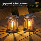 WdtPro Solar Lanterns Outdoor Hanging 6 Pack, Upgraded Bright Lantern Lights Outdoor Waterproof, Solar Powered Lantern Over 12Hrs Solar Lights for Outside Garden Yard Patio Decor (Copper)