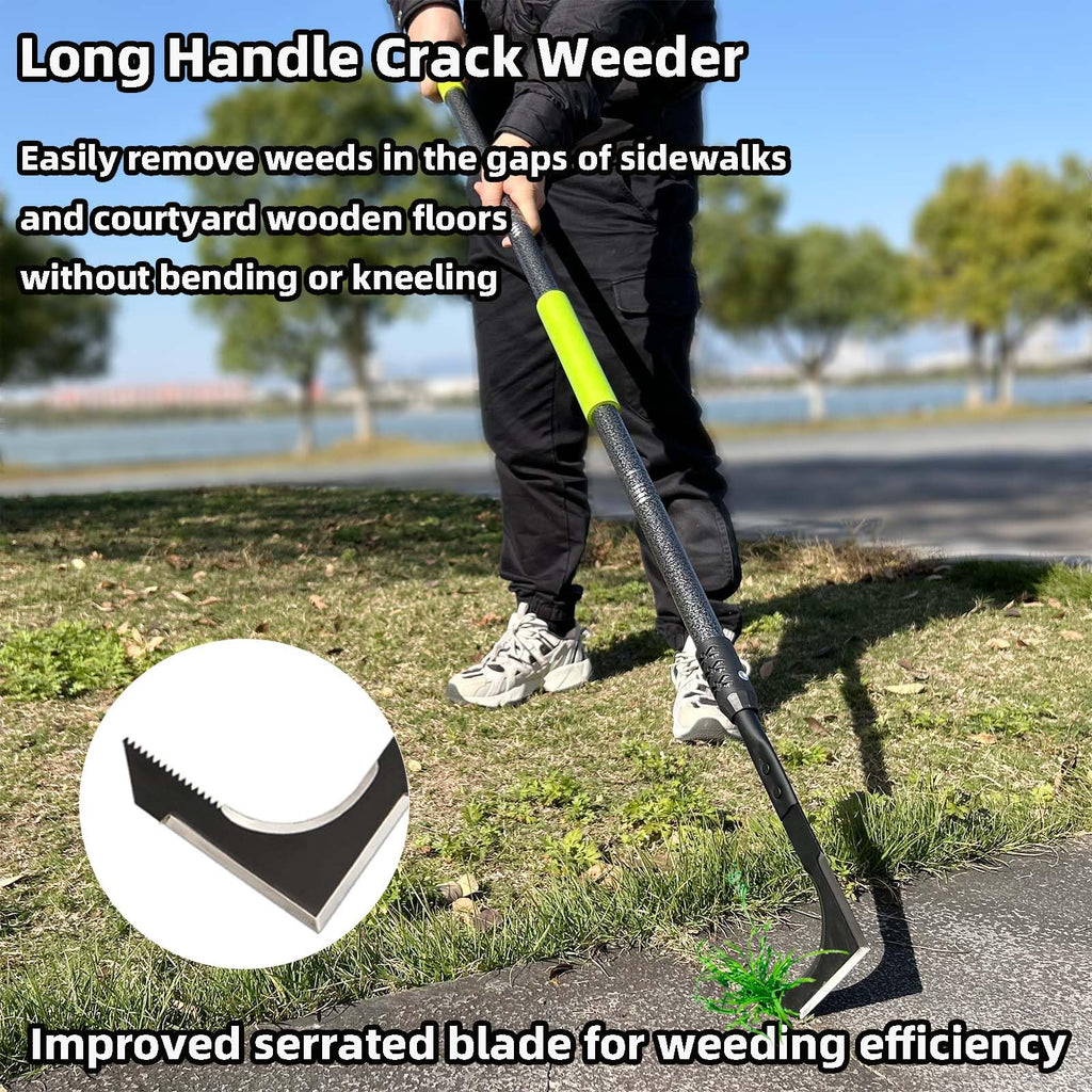 KLDOLLAR Crack Weeder, 48" Long Handle Crevice Weeding Tool with Soft Grip