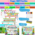 ALIANFLY Preschool Learning Activities Educational Workbook - Toddler Prek Montessori Handwriting Practice Activity Tracing Toys Busy Book for Kids, Autism Learning Materials and ABC Learning Book