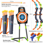 Bow and Arrow Toys for Kids, 2 Pack LED Light Up Archery Set Outdoor Indoor