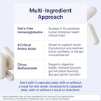 Microbiome Labs MegaMucosa - Amino Acids Supplement with Dairy-Free Immunoglobulins - Gut Health + Immune Support for Women & Men - for Complete Mucosal Support (180 Capsules)