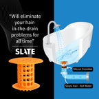 TubShroom Bathtub Drain Hair Catcher – In-Drain Tub Strainer & Clog Prevention Protector, Fits Standard 1.4”–1.75” Tub Drains, Easy Clean, Captures Human & Pet Hair out of Sight (Orange)