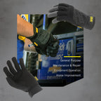 Mechanix Wear FastFit Work Gloves - Anti-Slip & Abrasion Resistant Heavy Duty Gloves - Touchscreen Compatible - Vibration Damping - Multipurpose Use - Large - Black