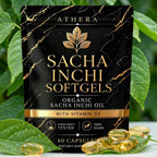 Jqewlg Athera Sacha Inchi Oil for Joints Capsules - Cold-Pressed Sacha Inchi Oil with Vitamin D3, Joint & Mobility Support, Vegan Softgels for Daily Wellness - 60 Softgels