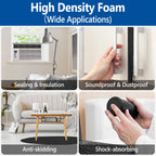 Self Adhesive Foam Tape Weatherstrip 1in x 3/8in x 33Ft High Density Foam Insulation Strips Foam Seal Weather Stripping with Strong Adhesive for Door and Window Sound Isolation Soundproofing