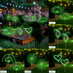 Slyuexu Solar Garden Lights Outdoor Waterproof, 4 Pack Total 480 LED Solar Firework Lights Decorative with 8 Lighting Modes Outside for Yard Pathway Flowerbed Decor, Green