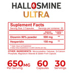 Hallusa Natural Hallosmine Ultra 650mg Diosmin Hesperidin + Bonus Leg Cream, High Potency Circulation & Vein Support Supplement, Varicose Veins, Spider Veins, Hemorrhoids, Blood Flow, 60 Capsules