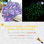 KIVEE Axolotl Gifts for Girls Kids, Glow in the Dark Axolotl Blanket for Toddler Girl, Axolotls Toys Stuff, Girls Birthday Gifts Kids Teens Christmas, Cute Axolotls Bedroom Decor, 50"x60"