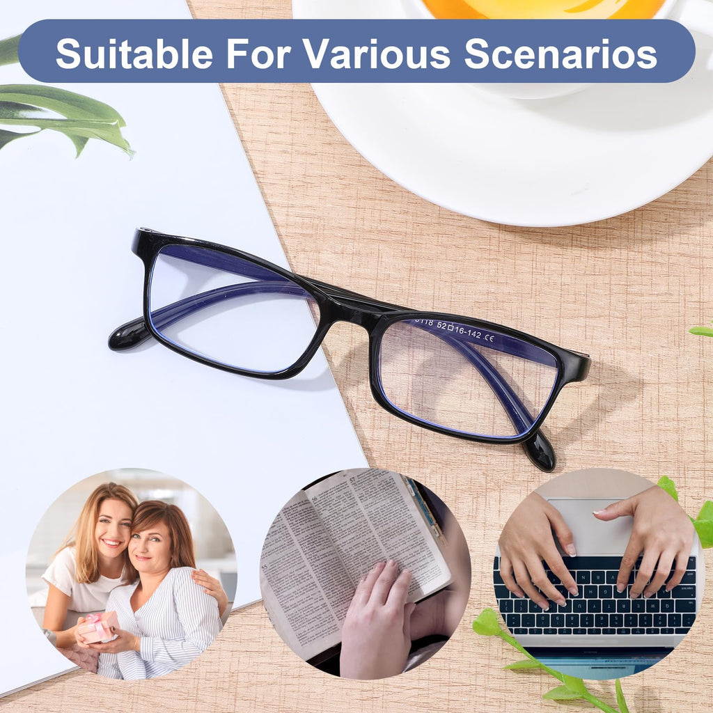 YBEATY 30 Packs Reading Glasses, 1.5x Magnification Adjustable Traditional Black Frames Reading Glasses Eyewear with Comfort Spring Loaded Hinge for Men Women Computer Reader All Day
