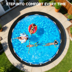 Uyittour 12Ft Round Pool Liner Pad for Above Ground Pools, 360G/M² Extra Thick Heavy Duty Under Pool Mat, Seamless Puncture Resistant Geotextile Fabric Ground Padding, Extends Liner Life, Black