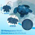 Ksheat Hot Tub Scum Absorber, Turtle Hot Tub Skimmer 2 PCS, Reusable & Washable Scum Sponge for Hot Tubs to Soak Up Oils, Floating Spa Scum Absorber to Keep Water Clean & Clear for Pool, Bathtub