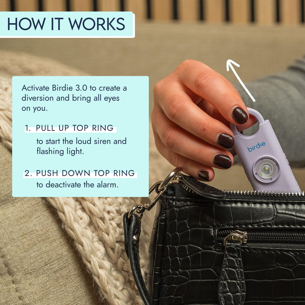 She’s Birdie 3.0 New Version – The Original Personal Safety Alarm for Women by Women–Loud Siren, Flash Light and Rechargeable Battery in a Variety of Colors (Lemon Yellow)