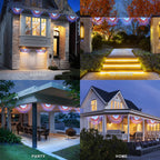 HYH American Flag LED Lights - 47in Patriotic Lights for 4th of July Decorating Indoor and Outdoor Waterproof Half Fan Flag Light for Patriotic LED Lighting Banner House, Garden,Decoration