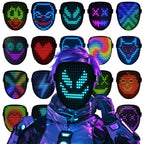 ORWINE LED Mask, Light Up Mask with Gesture Sensing, Unisex LED Lighted Face Transforming Masks for Festival Dj Cosplay Halloween Costume Masquerade Parties Christmas Gifts for Kids