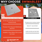 Swimables Pool Skimmer Cover Plate 10" Skimmer Lid Replacement SPX1082E, SP082, 1083, 1084, 1085 and S1086 | Industrial Grade Pool Skimmer Lid Compatible with 1082 Series Hayward Skimmers (Gray)