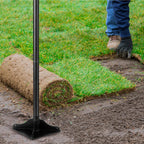 XYADX 48 Inch Handle Steel Tamper, 8" x 8" Heavy Duty Garden Tamper Tool, Labour-Saving for Levelling Land, Installing Paving Stones and Repairing Pavements