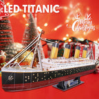 CubicFun Titanic 3D Model Ship Puzzle with LED Lights, 266 Pieces, 88 cm