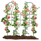 2 Pack 45" Metal Garden Trellis for Climbing Plants, Adjustable Angles