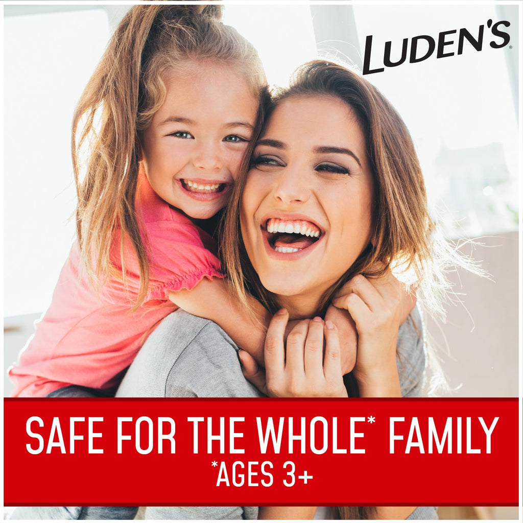 Luden's Sore Throat Relief Lozenges for Minor Everyday Irritation & Dry Mouth, Wild Cherry Flavored Drops, 90 Count, Pack of 2