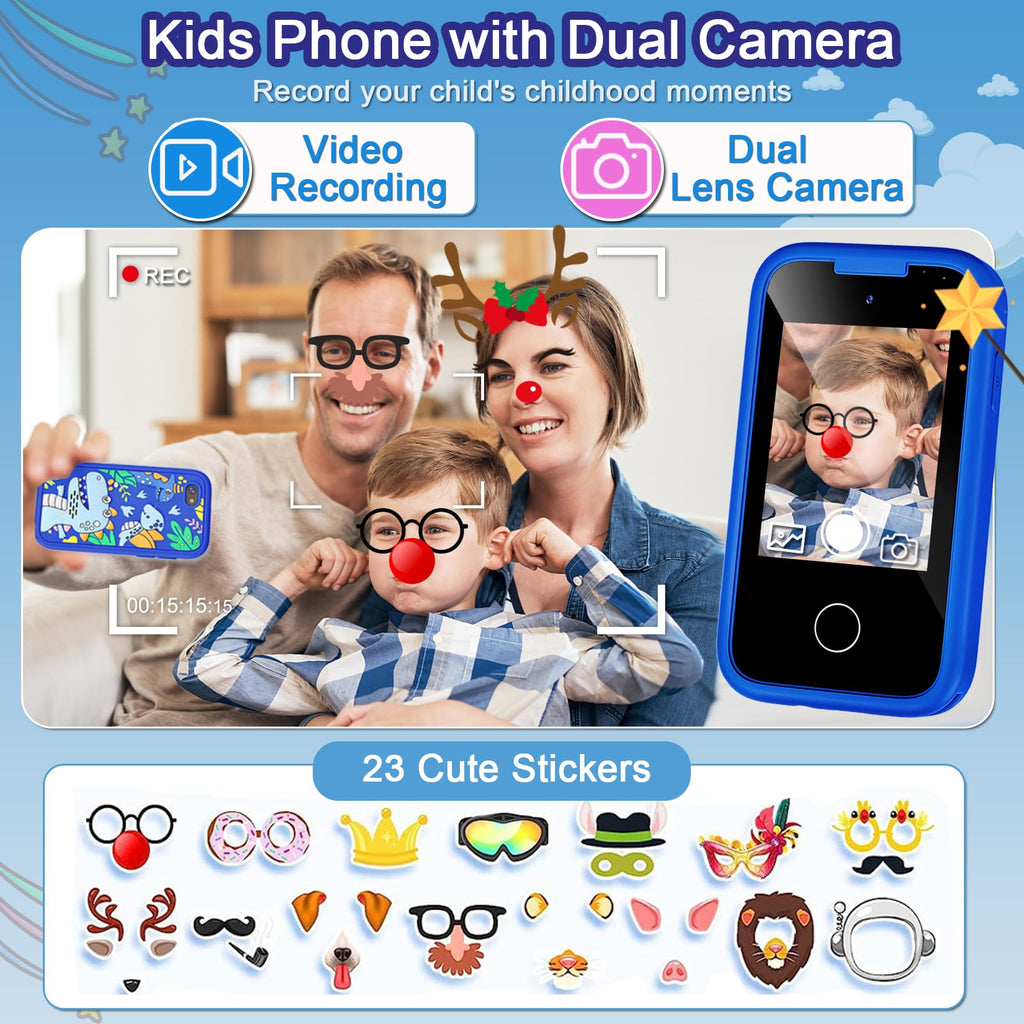 Kids Phone for Boys, Christmas Birthday Gifts for Boys Girls Ages 3-10