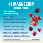 Natural Vitality Calm Magnesium Glycinate Gummies | Soup Grape Flavor | Non-GMO, Vegan & Gluten Free Supplement | 50 Count