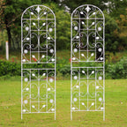 Maidapulu 70.8" Metal Garden Trellis for Climbing Plants, 2 Pack White